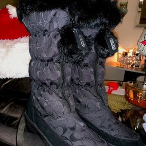 Coach Black Boots Size 9
